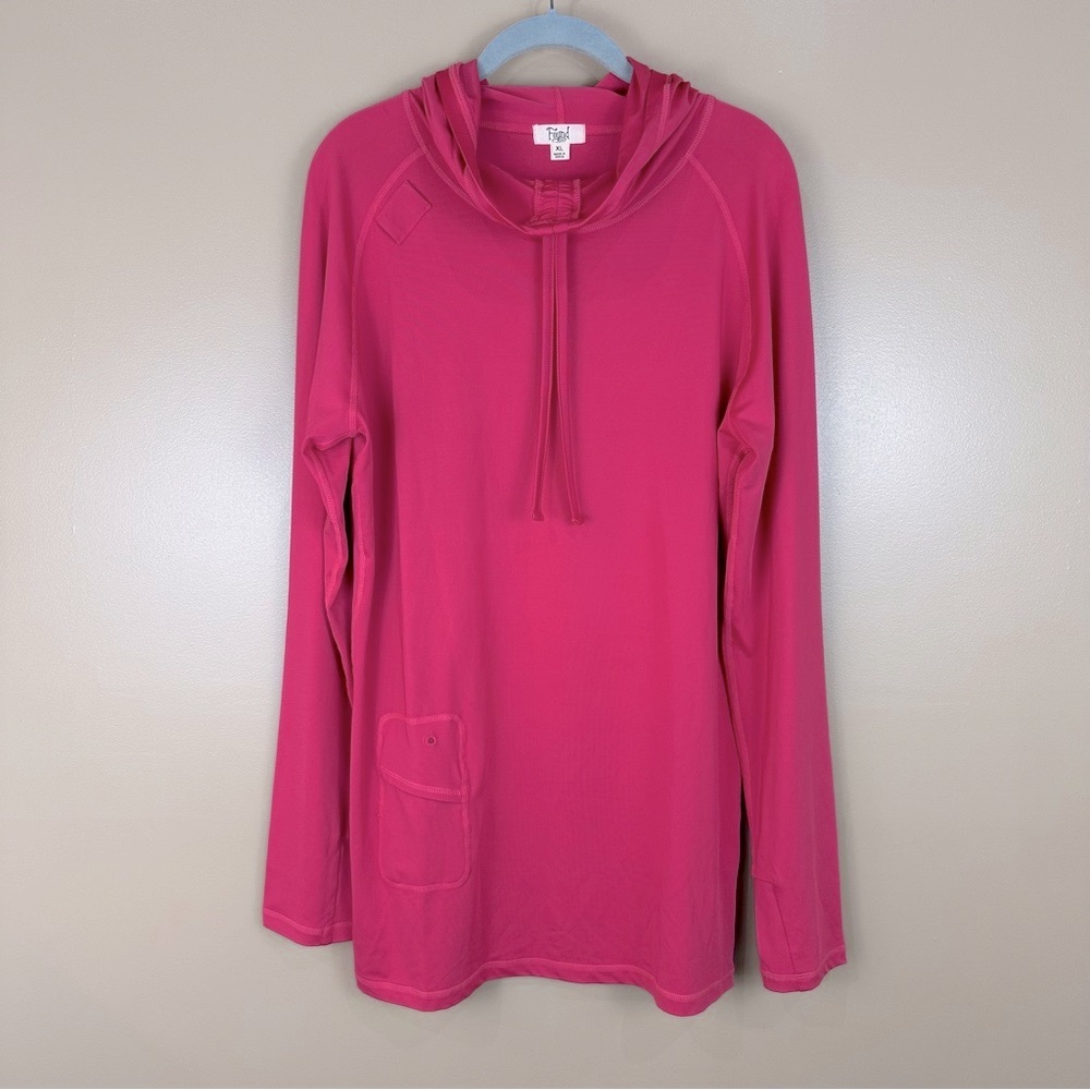 Found Hot Pink Long Sleeve Hoodie Athletic Sport Top XL Activewear Gorpcore